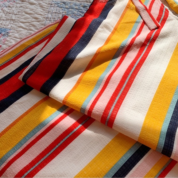 Colourful La Classe Couture Striped Shift Dress Shoulder Ties - Picture 7 of 7